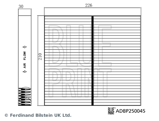 Filtru polen BLUE PRINT ADBP250045