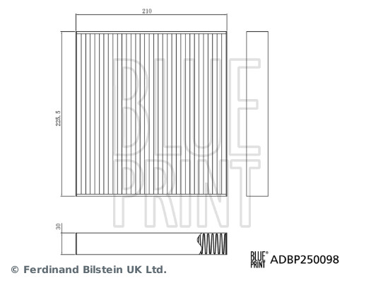 Filtru polen BLUE PRINT ADBP250098