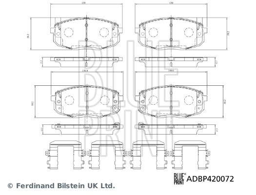 Placute frana BLUE PRINT ADBP420072
