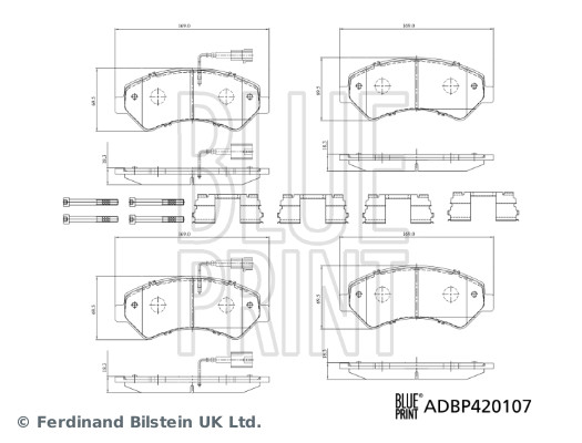 Placute frana BLUE PRINT ADBP420107