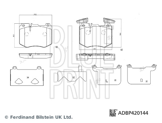 Placute frana BLUE PRINT ADBP420144