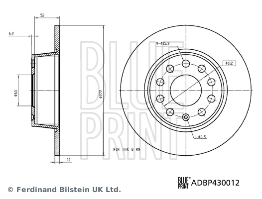 Disc frana BLUE PRINT ADBP430012