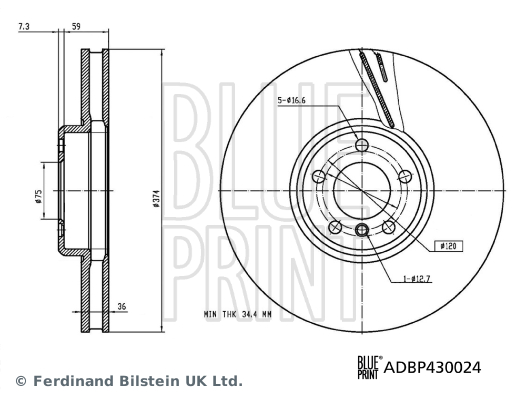 Disc frana BLUE PRINT ADBP430024