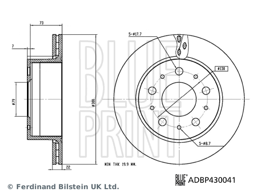 Disc frana BLUE PRINT ADBP430041