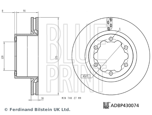 Disc frana BLUE PRINT ADBP430074
