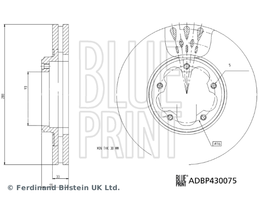 Disc frana BLUE PRINT ADBP430075