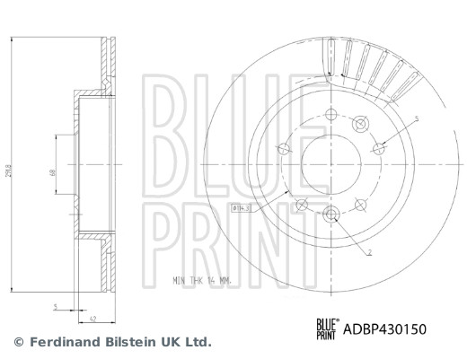 Disc frana BLUE PRINT ADBP430150