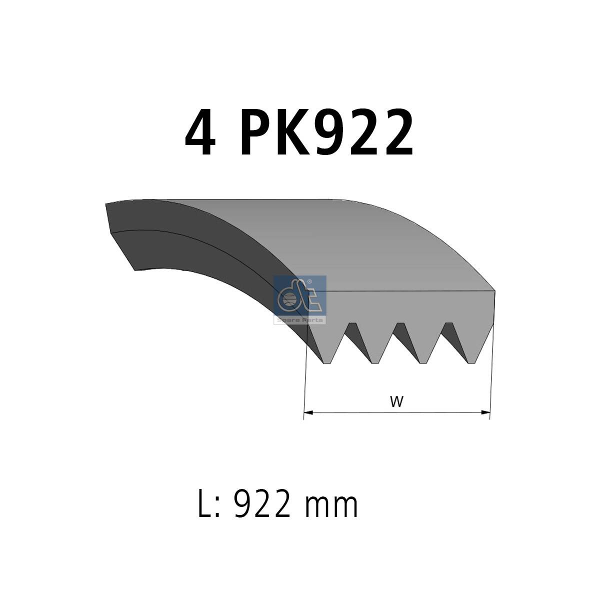 Curea transmisie cu caneluri DT SPARE PARTS 13.43509SP