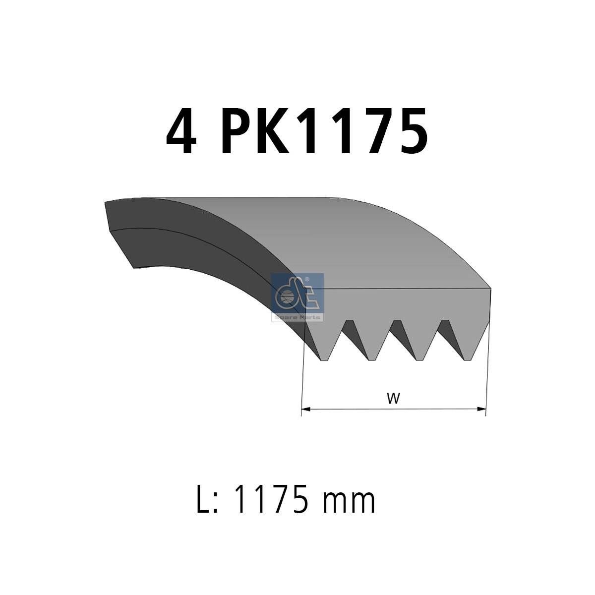 Curea transmisie cu caneluri DT SPARE PARTS 4.71065