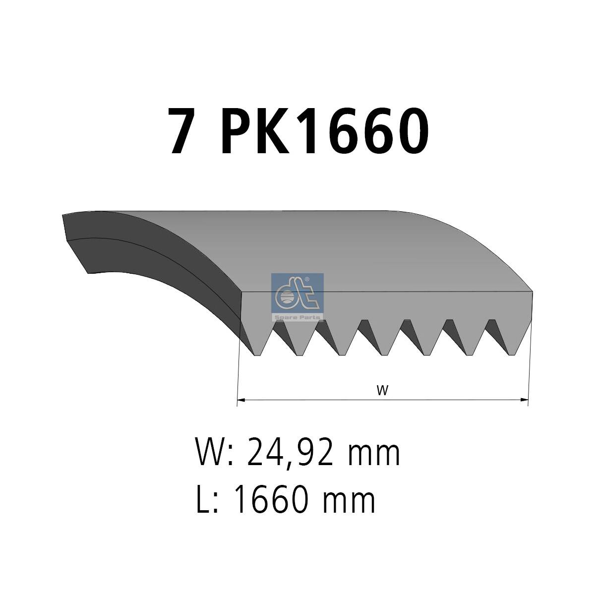 Curea transmisie cu caneluri DT SPARE PARTS 6.31431