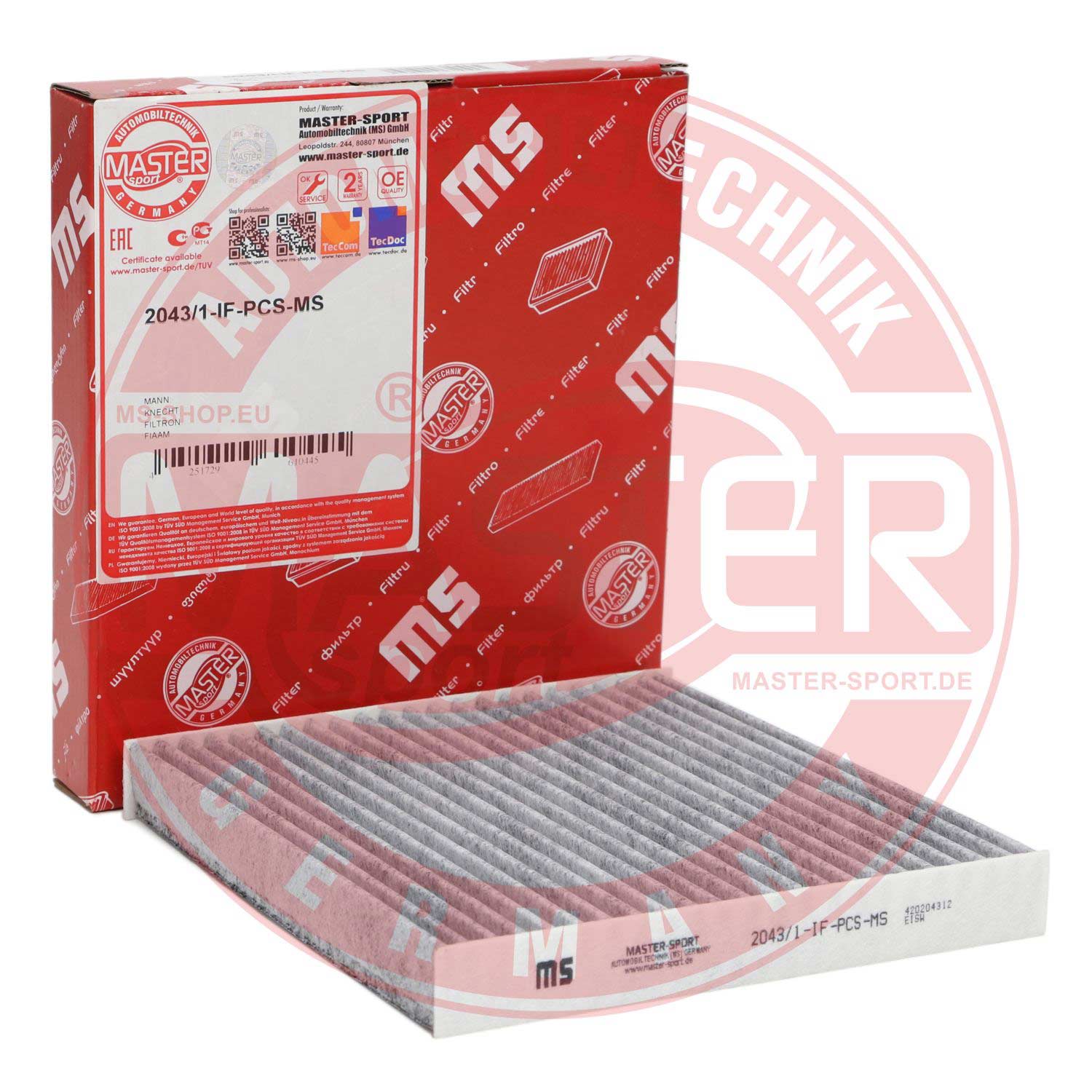 Filtru polen MASTERSPORT GERMANY 2043/1-IF-PCS-MS