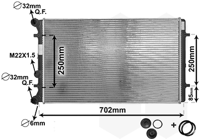 Radiator racire motor VAN WEZEL 03002129