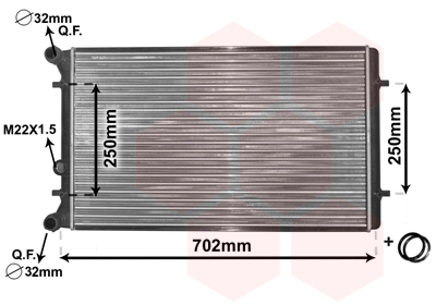 Radiator racire motor VAN WEZEL 03002155