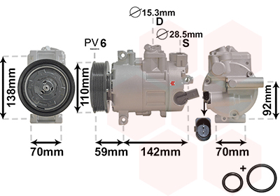 Compresor climatizare VAN WEZEL 0300K270