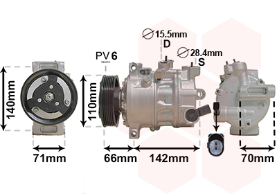 Compresor climatizare VAN WEZEL 0301K703