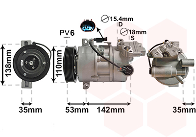 Compresor climatizare VAN WEZEL 0600K393