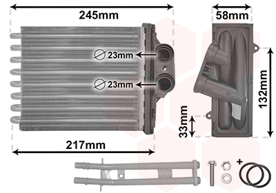 Schimbator caldura incalzire habitaclu VAN WEZEL 17006304