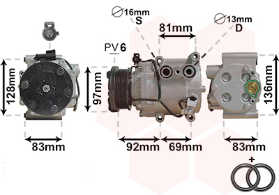 Compresor climatizare VAN WEZEL 1800K171