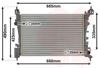 Radiator racire motor OPEL CORSA D (S07) 1.2 (L08, L68)  benzina 69 cai VAN WEZEL 37002574