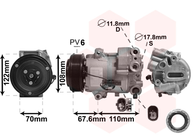 Compresor climatizare VAN WEZEL 3700K605