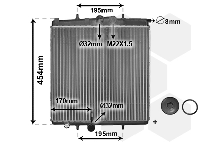 Radiator racire motor VAN WEZEL 40002188