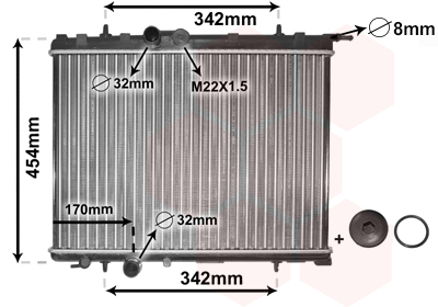 Radiator racire motor VAN WEZEL 40002189