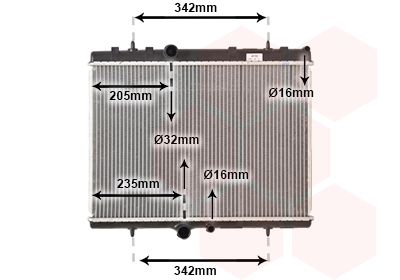 Radiator racire motor VAN WEZEL 40002241
