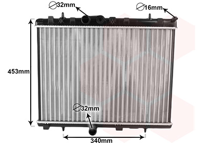 Radiator racire motor VAN WEZEL 40002255