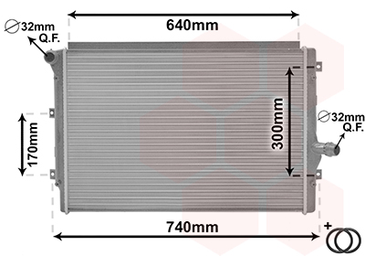 Radiator racire motor VW GOLF VI (5K1) 1.6 TDI  diesel 105 cai VAN WEZEL 58012208