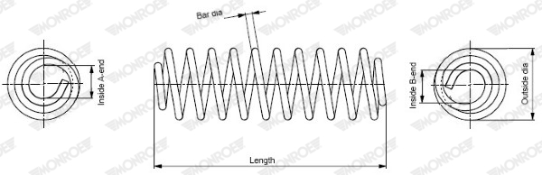 Arc spiral VW GOLF V (1K1) 1.9 TDI  diesel 105 cai MONROE SP3520