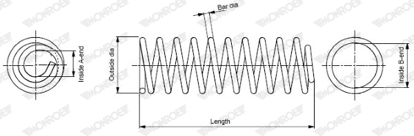 Arc spiral RENAULT SANDERO/STEPWAY I (BS_) 1.6 (BS0H, BS0F)  benzina 87 cai MONROE SP3757