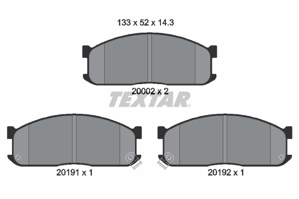 Placute frana TEXTAR 2000201