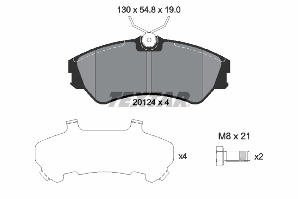 Placute frana TEXTAR 2012401