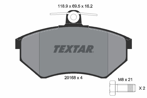 Placute frana TEXTAR 2016801