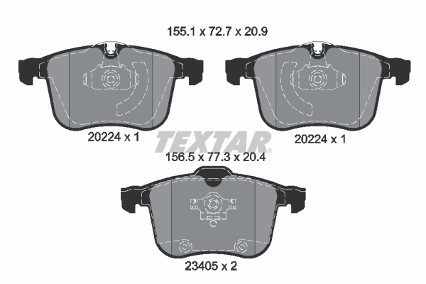 Placute frana TEXTAR 2022401