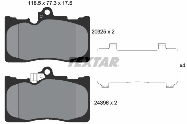 Placute frana TEXTAR 2032501