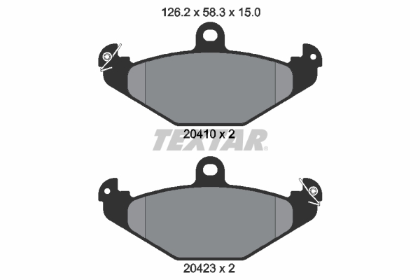 Placute frana TEXTAR 2041001