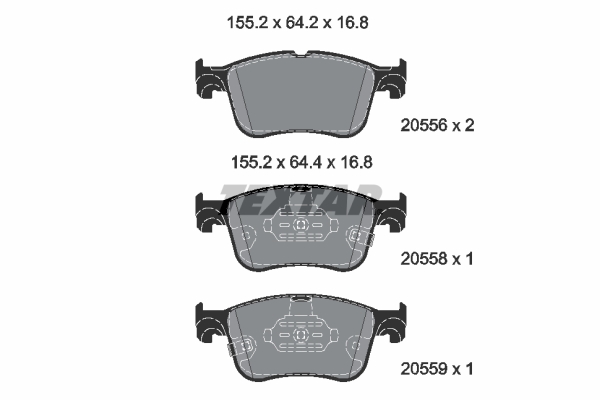 Placute frana TEXTAR 2055601