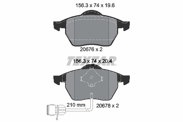 Placute frana TEXTAR 2067602