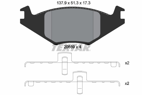 Placute frana TEXTAR 2088902