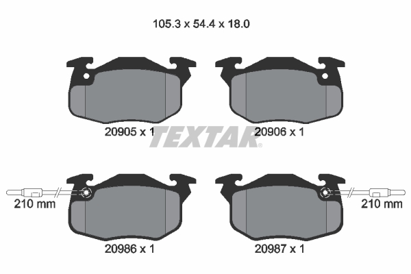 Placute frana TEXTAR 2090506