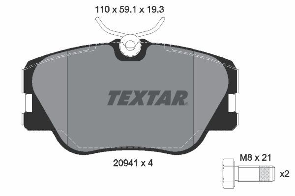 Placute frana TEXTAR 2094102