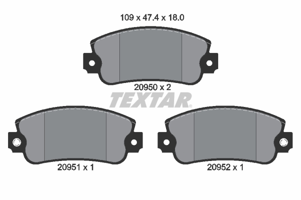Placute frana TEXTAR 2095006