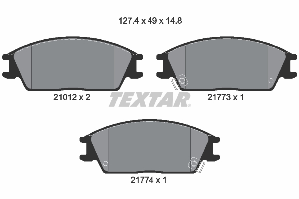 Placute frana TEXTAR 2101202