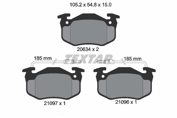 Placute frana TEXTAR 2109601