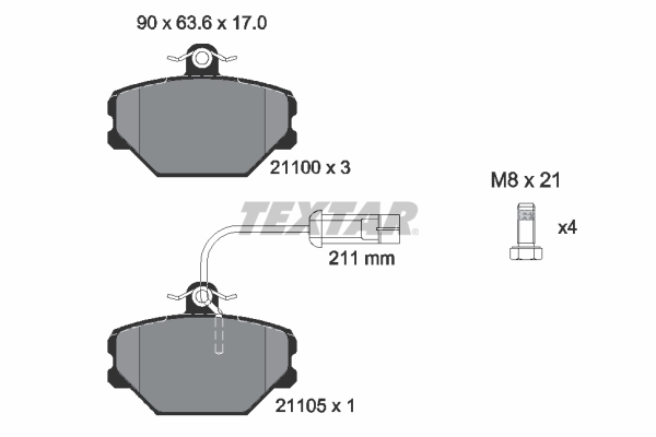 Placute frana TEXTAR 2110005