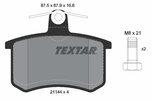 Placute frana TEXTAR 2114401