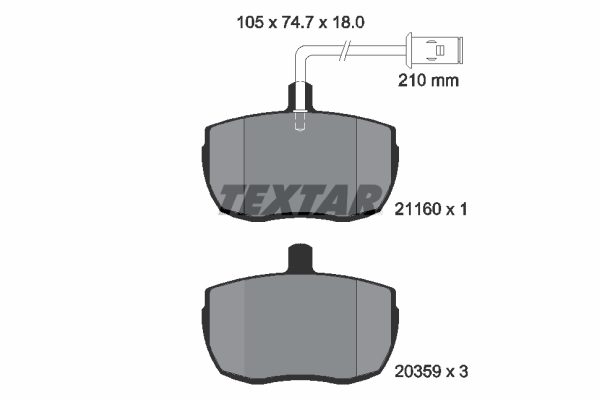 Placute frana TEXTAR 2116002