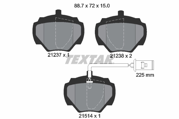 Placute frana TEXTAR 2123701