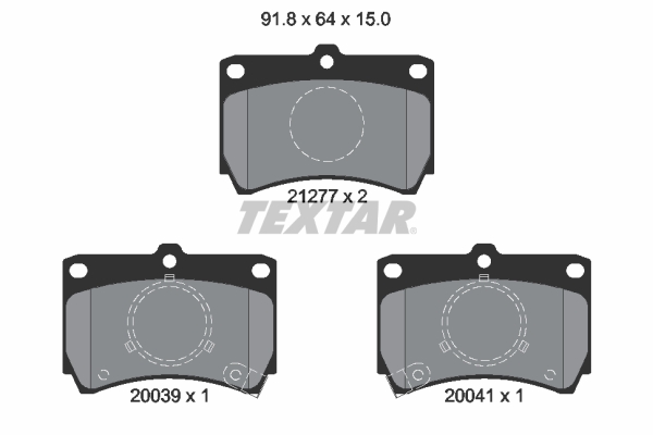 Placute frana TEXTAR 2127702